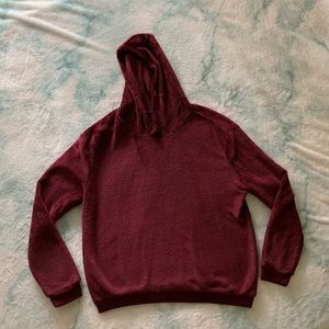 Fuzzy Burgundy Sweater